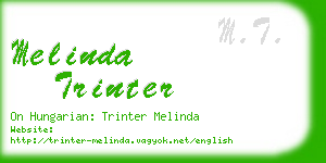 melinda trinter business card